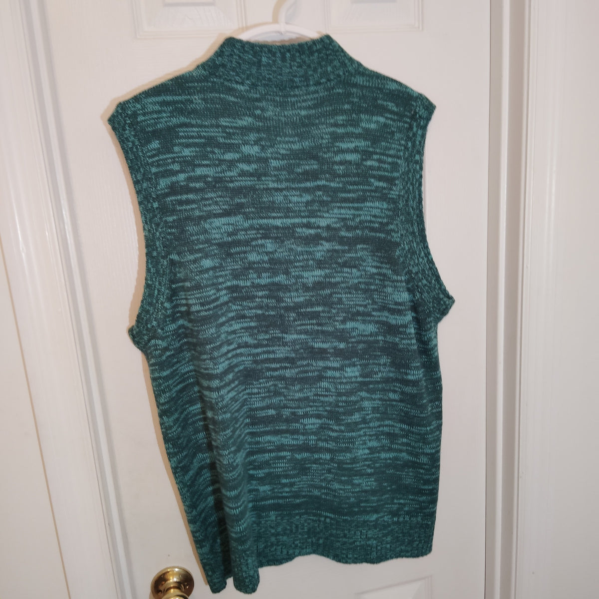 Blair Forest Green Top & Teal Space Dye Vest Set Women’s Large Excellent Estate