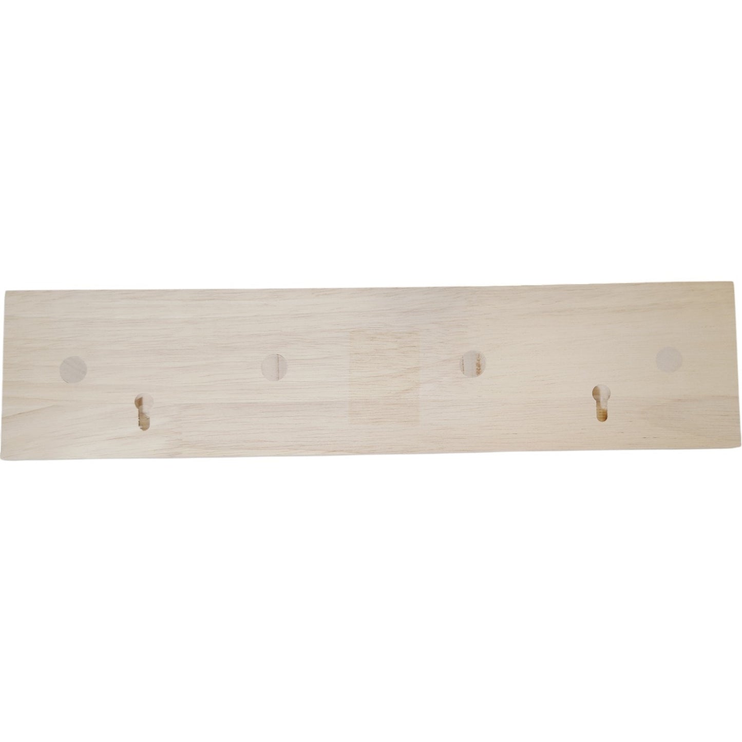 Natural Wood Wall-Mounted Coat Rack – 4 Pegs – 13" x 3" x 3"