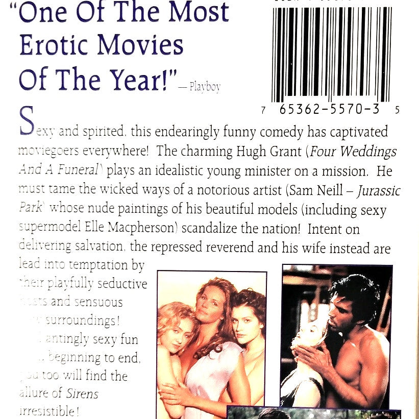 Sirens VHS 1994 Hugh Grant Sam Neill Elle Macpherson Australian Comedy Drama