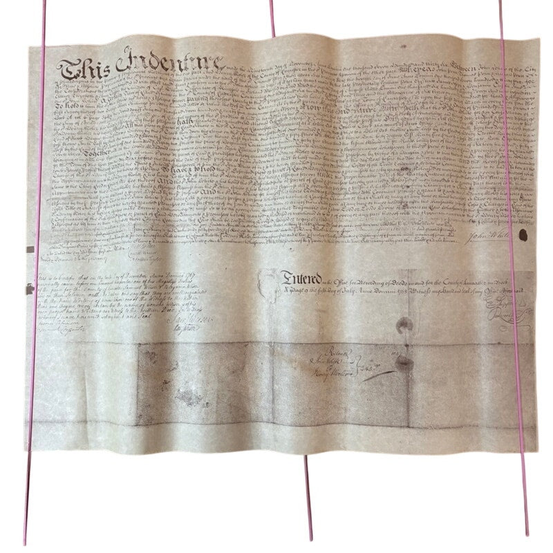 Mohler Family Historical Land Deed & Heraldic Genealogy Surname Documents Set