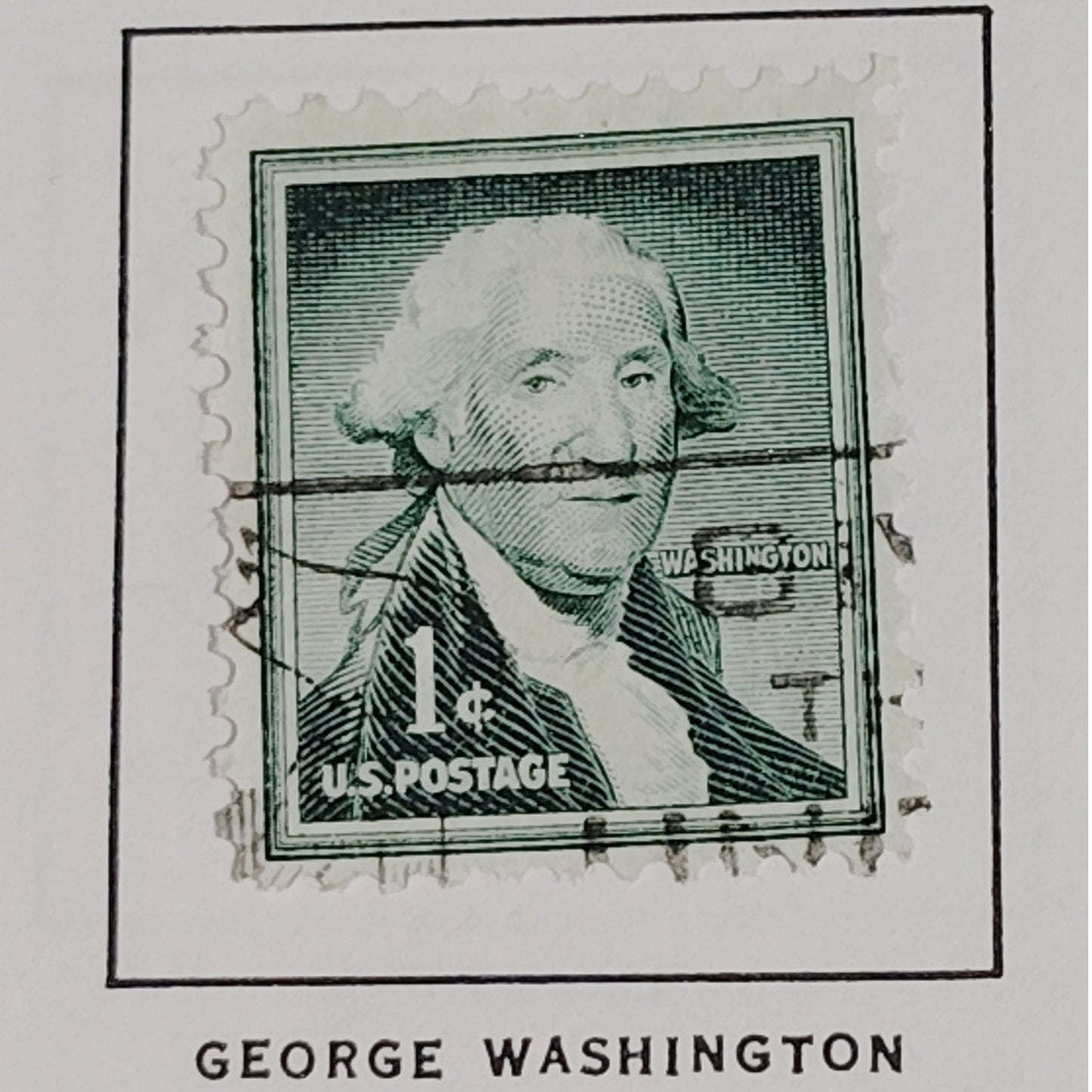 1954 1¢ George Washington Stamp – Liberty Series – Scott #1031 – Rotary Press