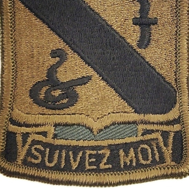 US Army 14th Armored Cavalry Regiment SSI Patch Subdued Bagby Green Sew‑On