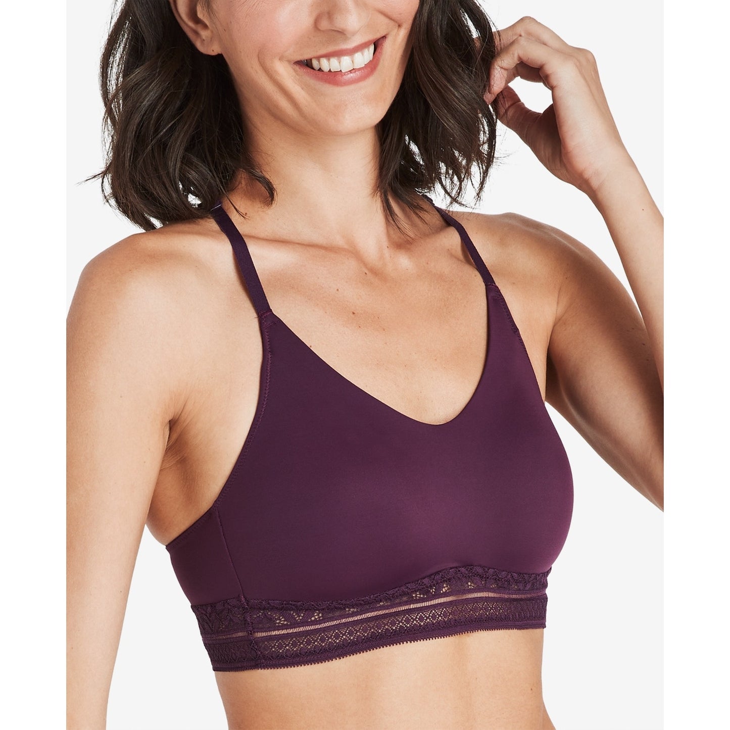Bali Comfort Revolution Lace Wireless Bralette DF6594 – Blackberry Jam – Small