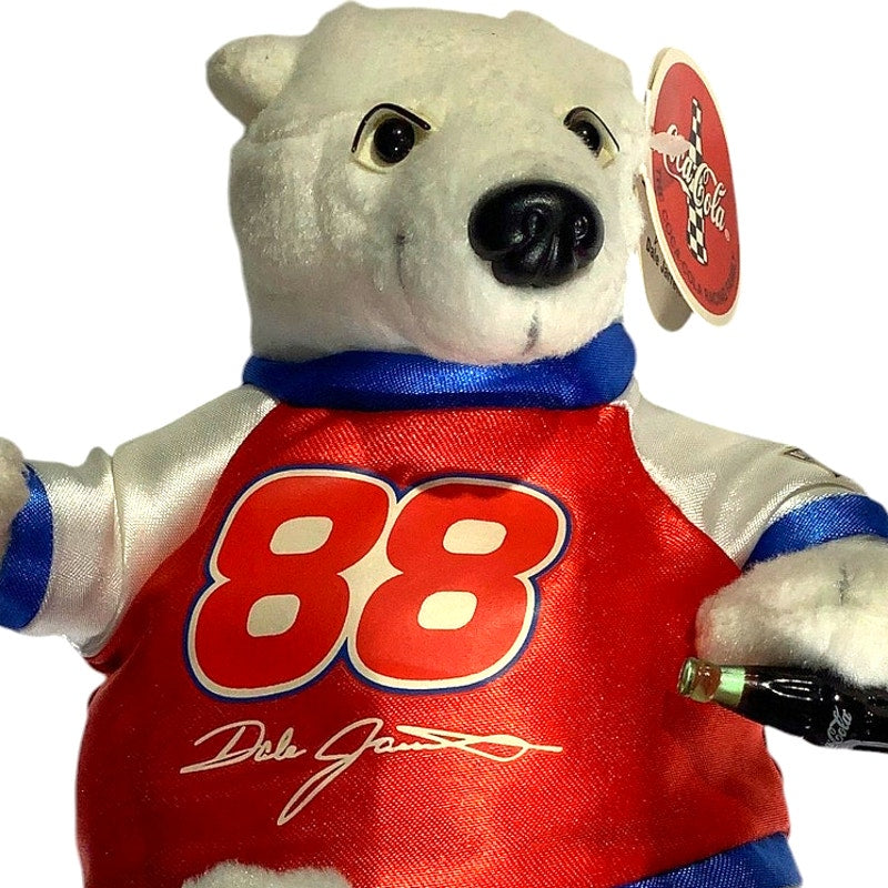 1999 Coca-Cola / Dale Jarrett #88 Polar Bear Pellet Plush 6"H x 5"W x 3"D