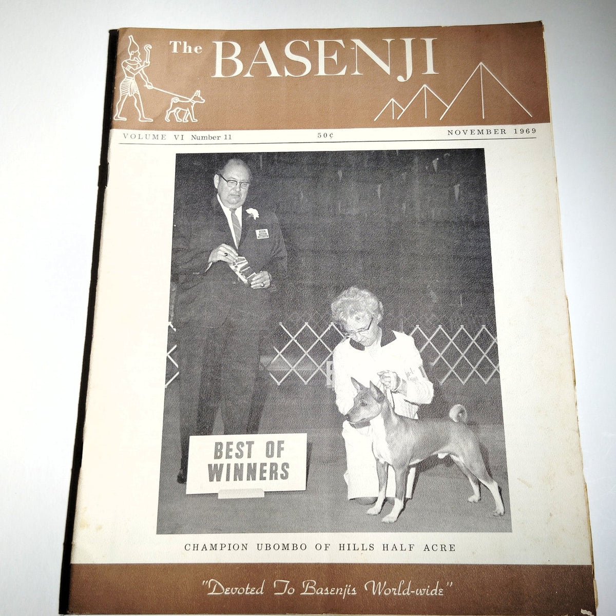 Vintage The Basenji Magazine November 1969 Vol VI No 11 Champion Ubombo