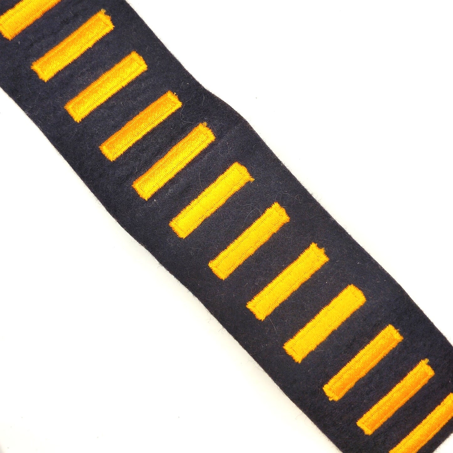 US Army ASU Overseas Service Bars Midnight Blue / Black Wool 12‑Bar Strip NOS