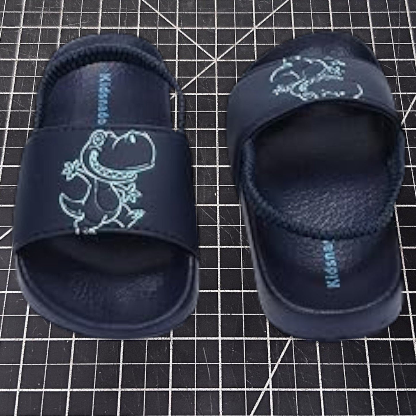 Kidsnado Unisex Toddler Dinosaur Slides Size 8T Summer Beach Pool Shower Sandals