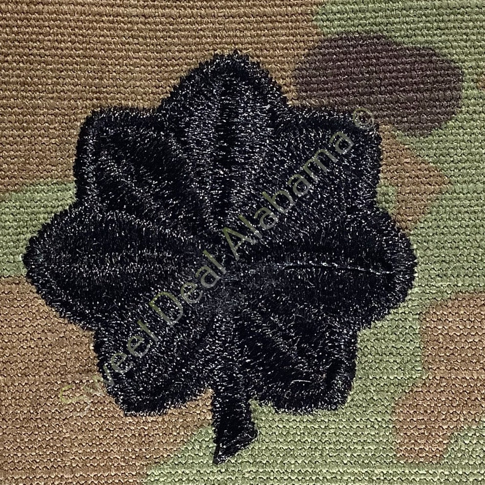 Military Lieutenant Colonel OCP Rank Insignia, Multi-Camo, 2x2, Hook-n-Loop Back