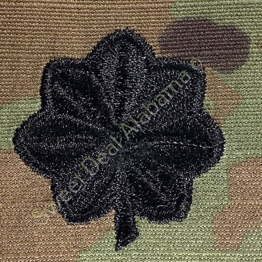Military Lieutenant Colonel OCP Rank Insignia, Multi-Camo, 2x2, Hook-n-Loop Back