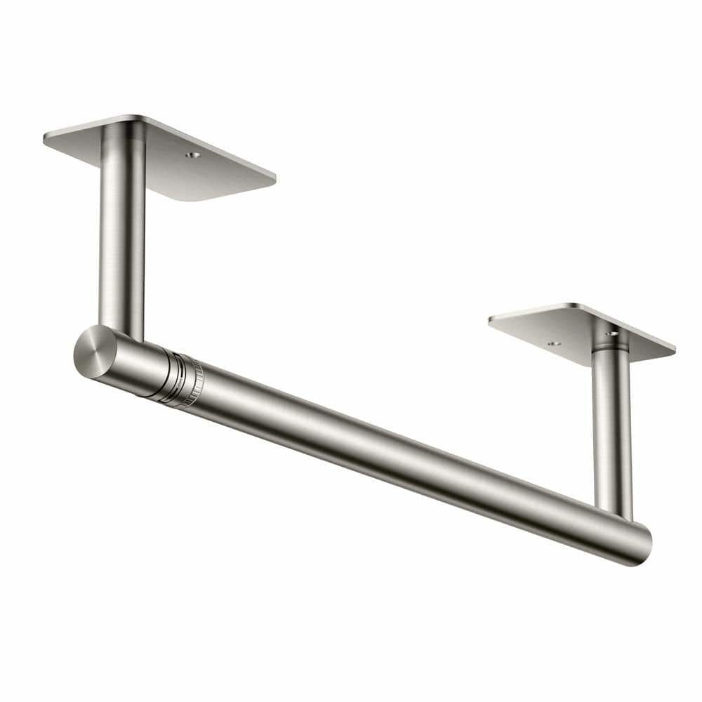 Forious Pro Stainless Wall‑Mount Single Post Toilet Paper Holder, Brushed Nickel
