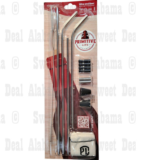 Primitive Life Stainless Steel Drinking Straws Kit – Wine & Beer Bottle Lengths