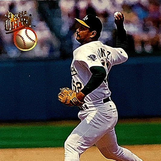 Edwin Nunez, Oakland Athletics, MLB, Fleer Ultra Baseball 1993, Card 611, EX/NM