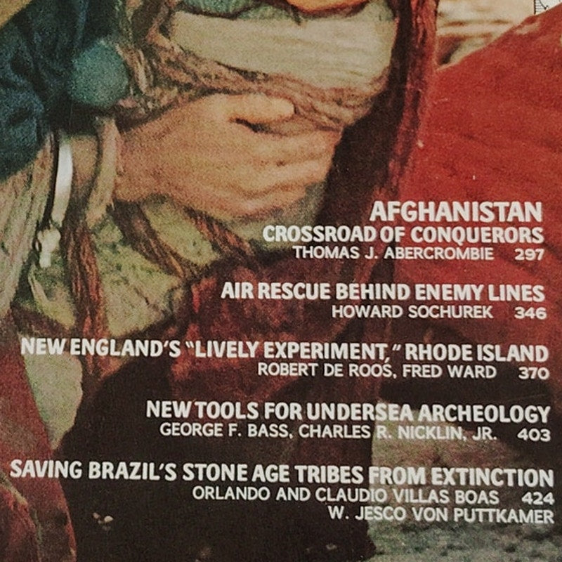 National Geographic Magazine – September 1968, Afghanistan, Brazil, Rhode Island
