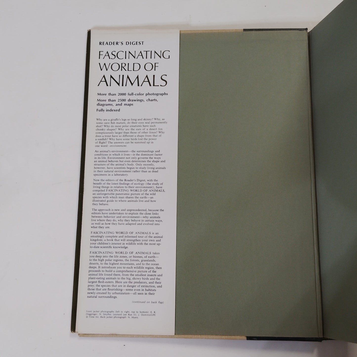 Reader’s Digest Fascinating World of Animals 1971 Hardcover 12.5" x 9.5" x 2"
