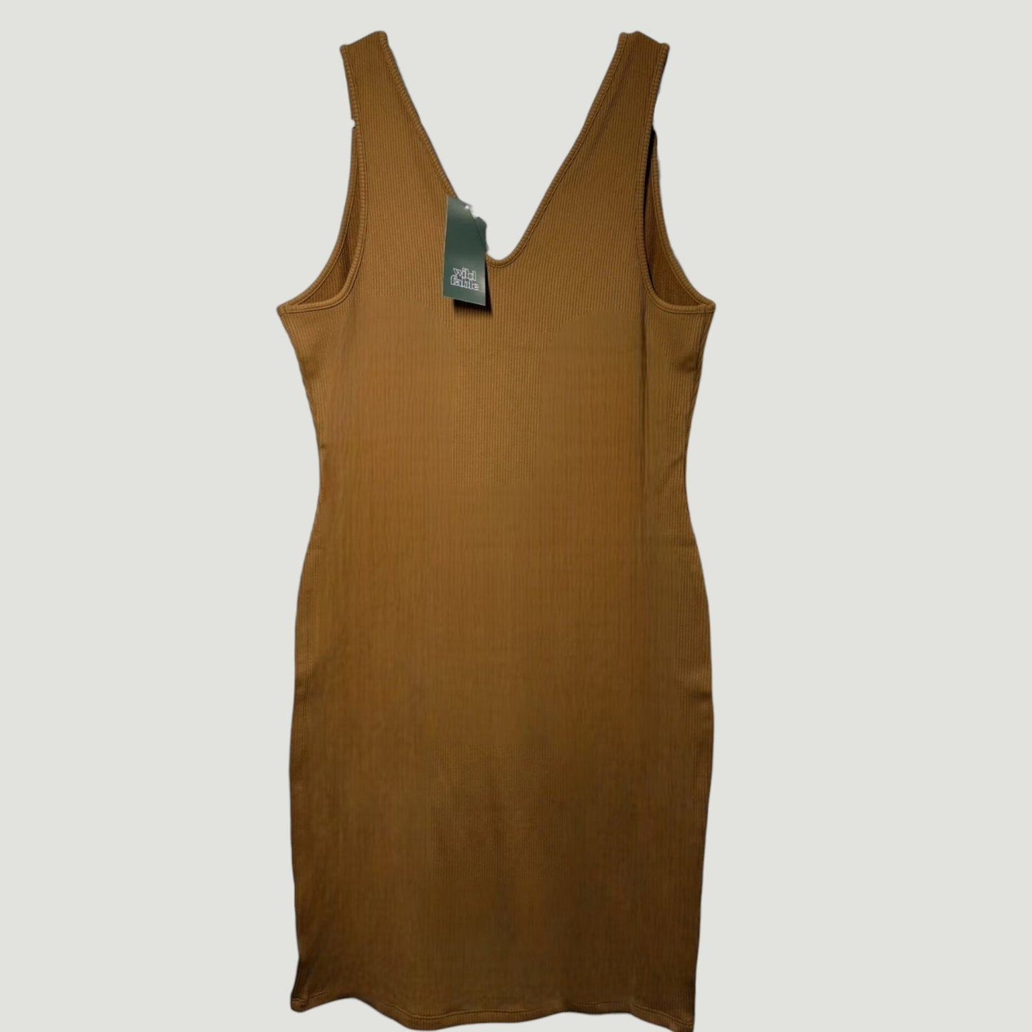 Wild Fable Women’s Seamless Fabric Bodycon Mini Dress – Brown – 1X – NEW