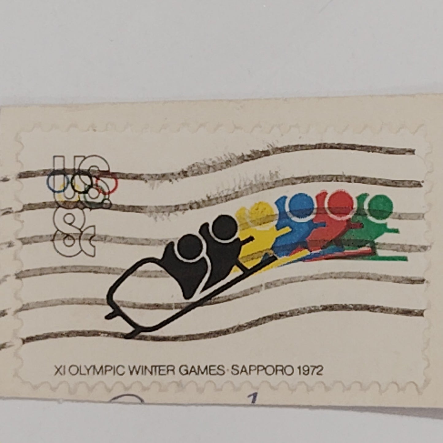1972 Sapporo Olympics Stamps – 8¢ – Lot of 2 Used – Scott #1461, Vintage