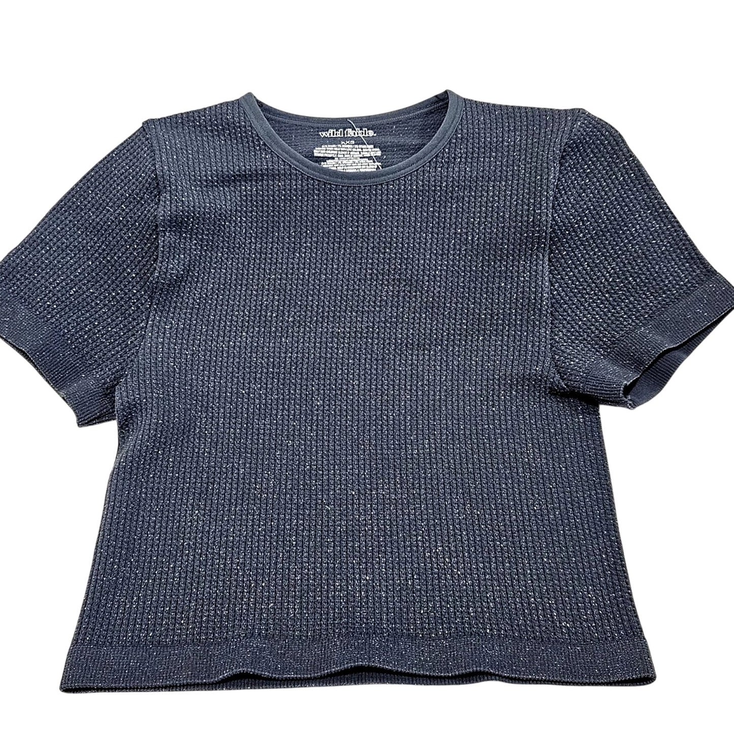 Wild Fable Women’s Short Sleeve Seamless Baby T‑Shirt – Dark Blue – XXS