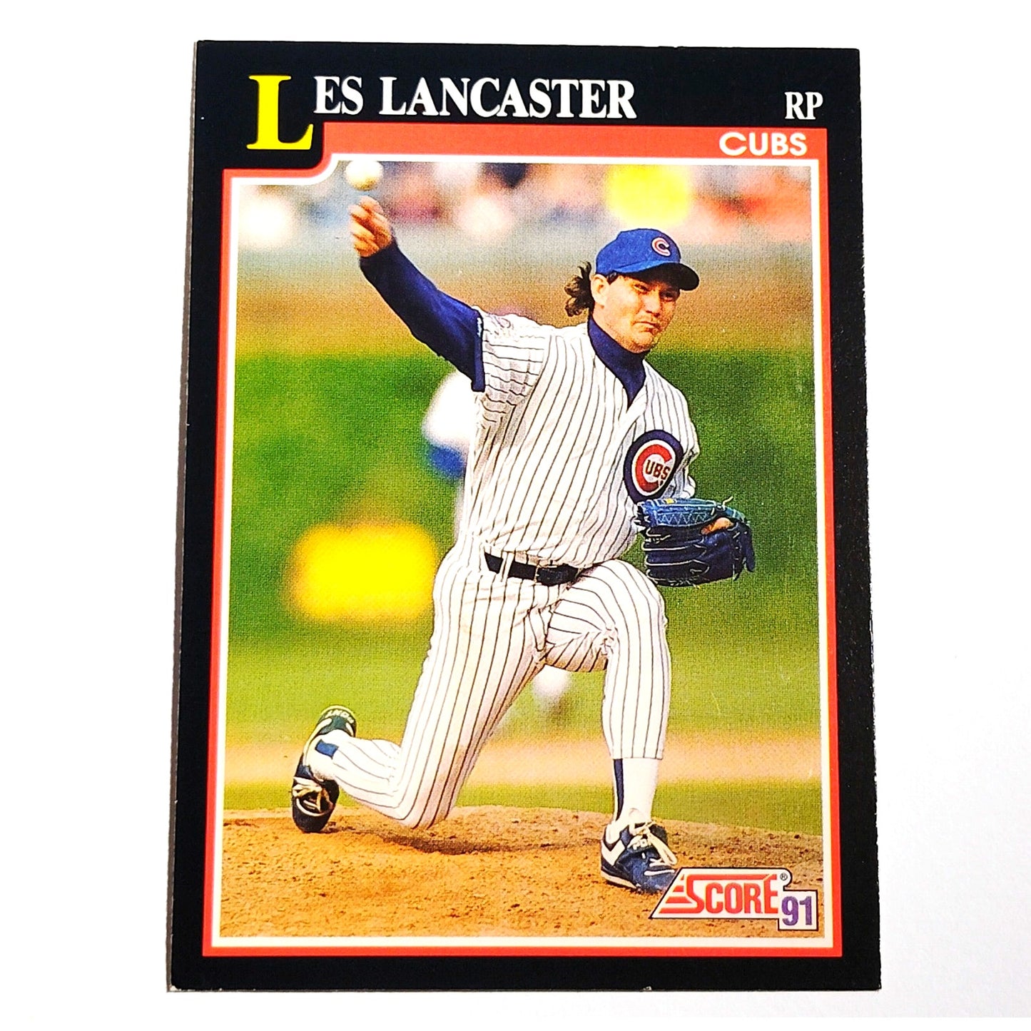 1991 Score Les Lancaster #293 Chicago Cubs Relief Pitcher MLB Baseball Card NM