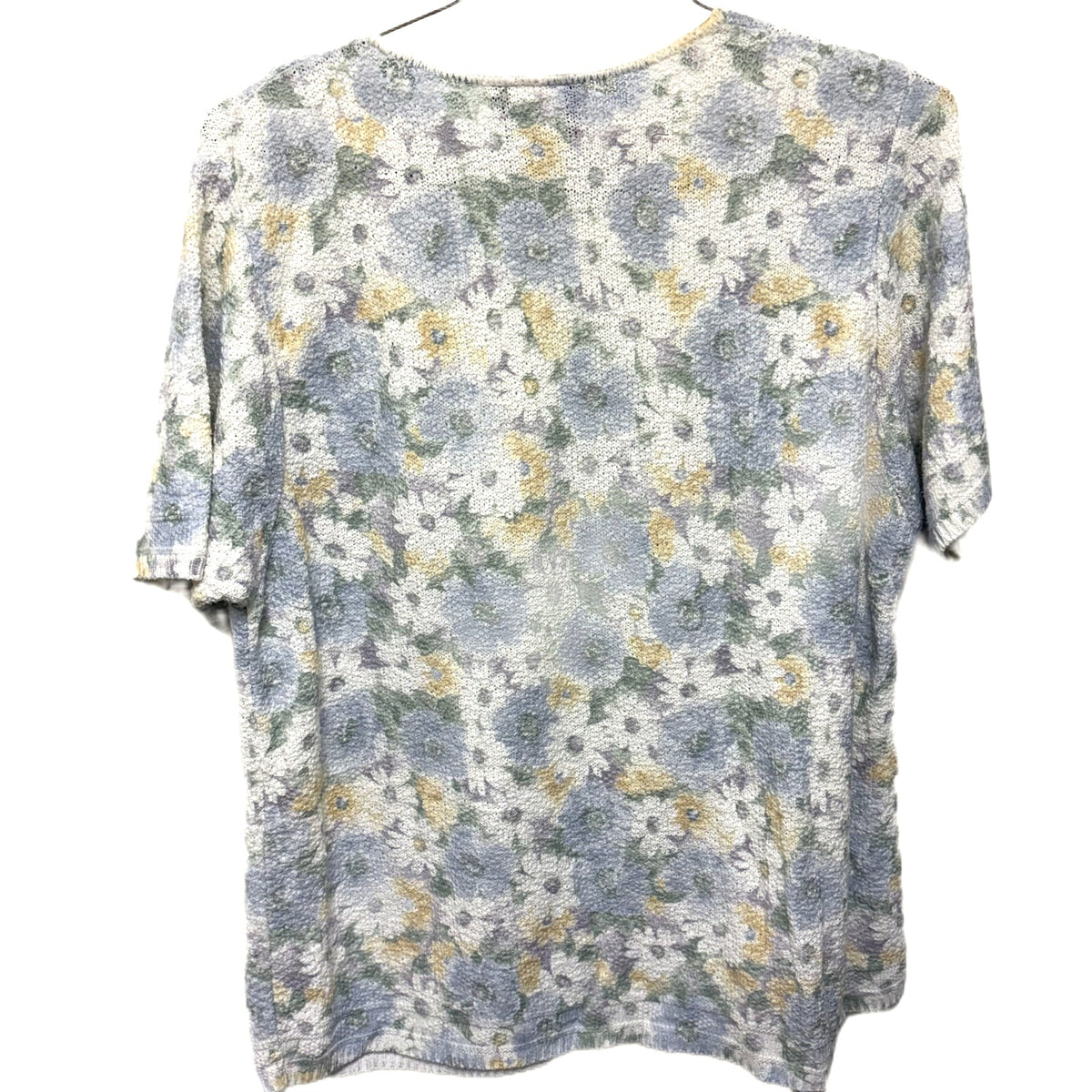 Vintage DONNKENNY Classic Floral Knit Sweater Shirt - Women's Large