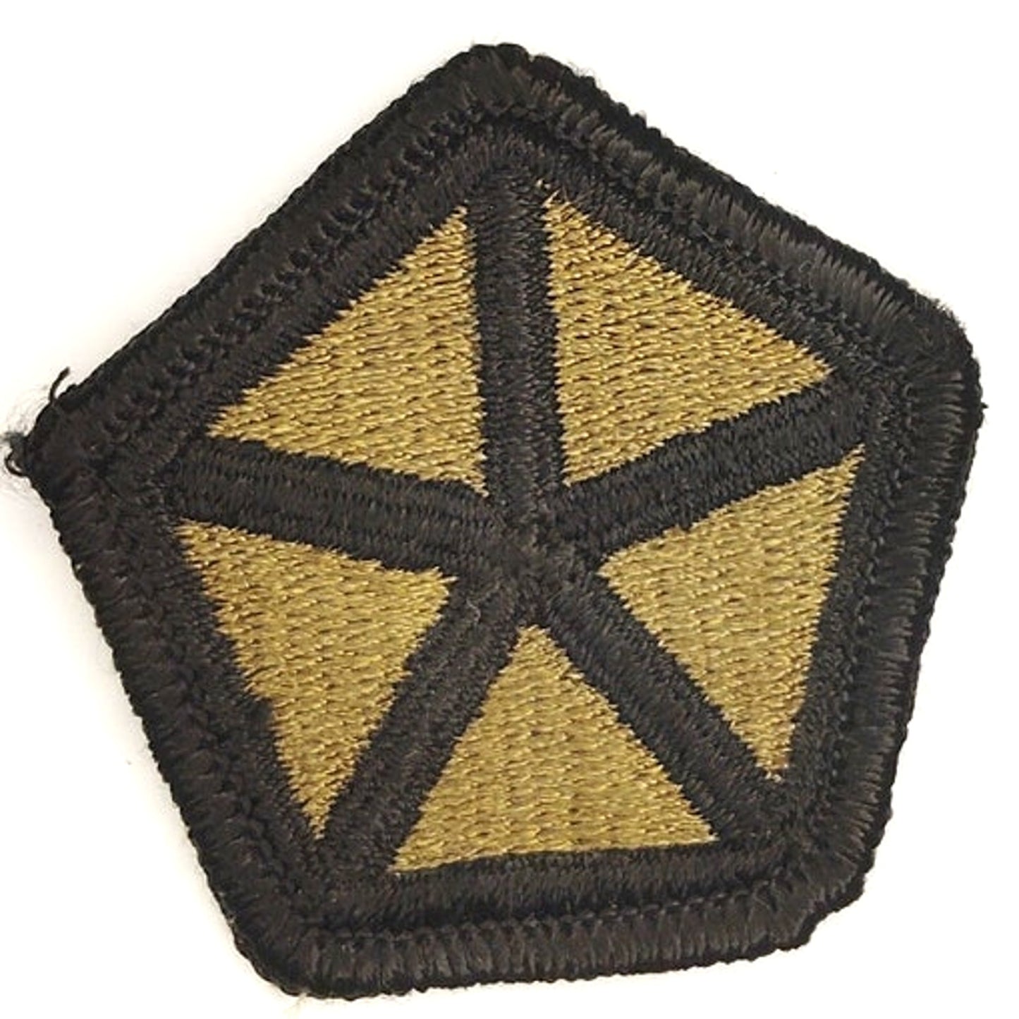 US Army V Corps 5th Corps SSI Patch Black on Bagby Green Hook Back 2"