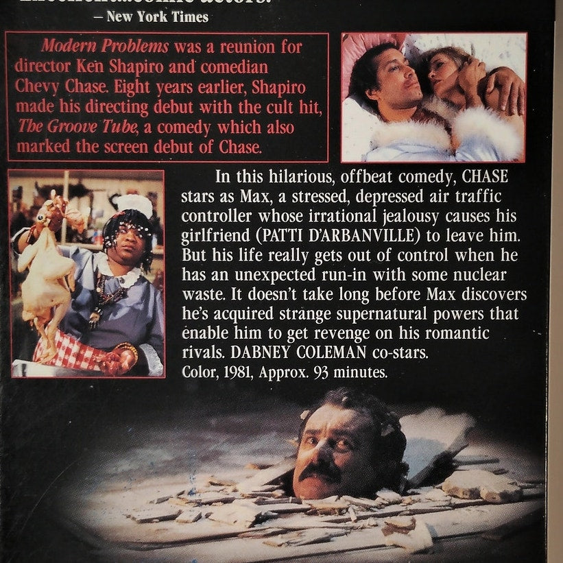 Modern Problems VHS 1981 Chevy Chase Dabney Coleman Fox Comedy Fantasy