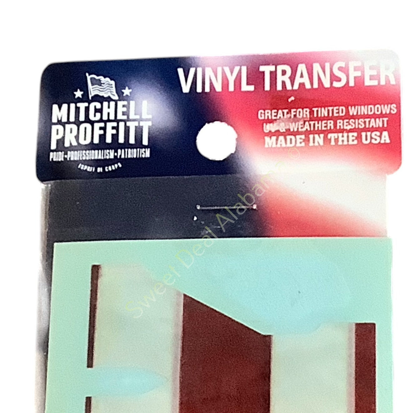 Mitchell Profitt Vinyl Transfer - U.S. NAVY - Red, White and Blue - 15.5"L x 3"H
