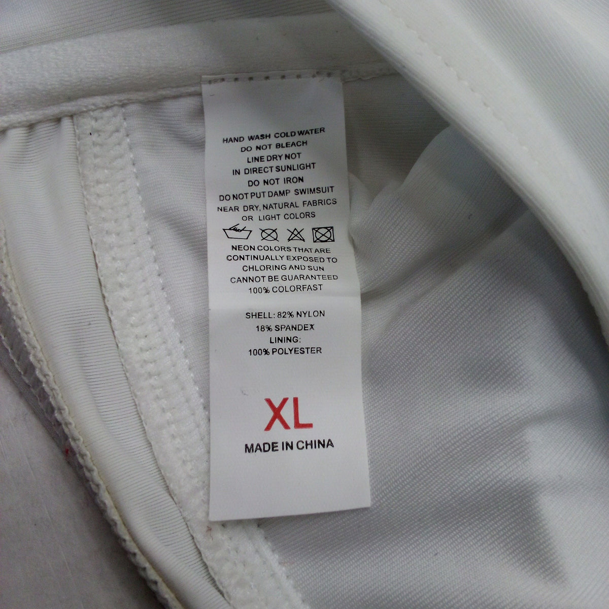 White Lace-Up Front Halter Bikini Top Size XL Plunge Unlined Swim Top NWOT