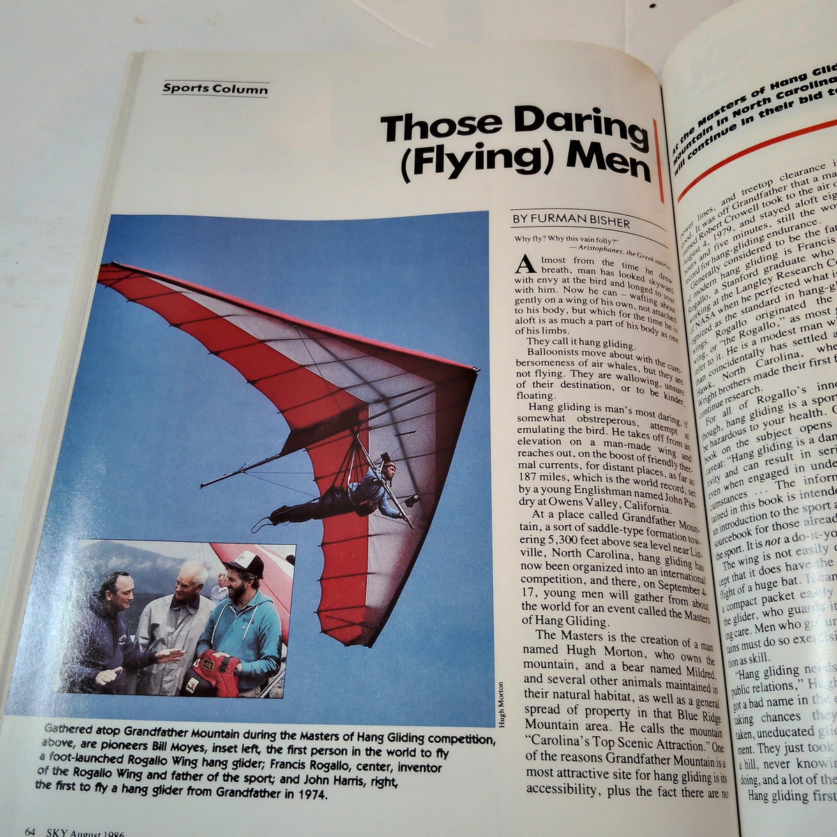 Delta Sky Mag - August 1986 - Lord Taylor of Hadfield, Hang Gliding, New England
