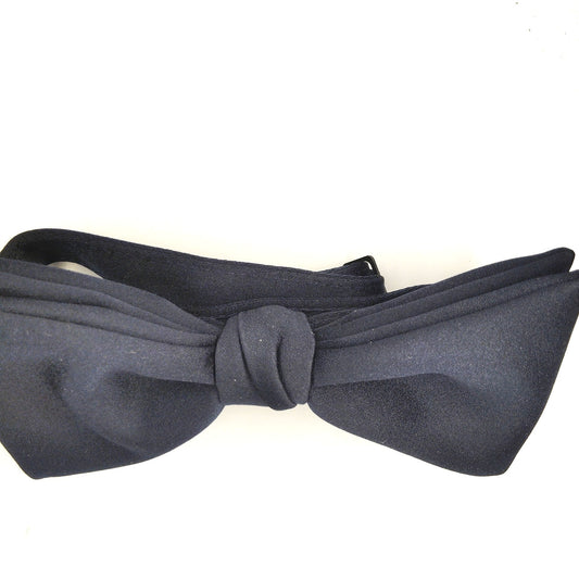 Navy Blue Pre‑Tied Bow Tie Adjustable Strap 5" Used by All Military Branches