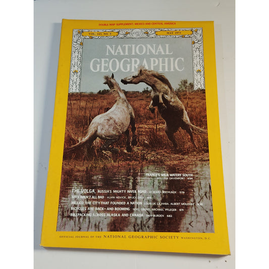 National Geographic – May 1973, Bats, Bicycles, Volga River, Mexico, Bikepacking