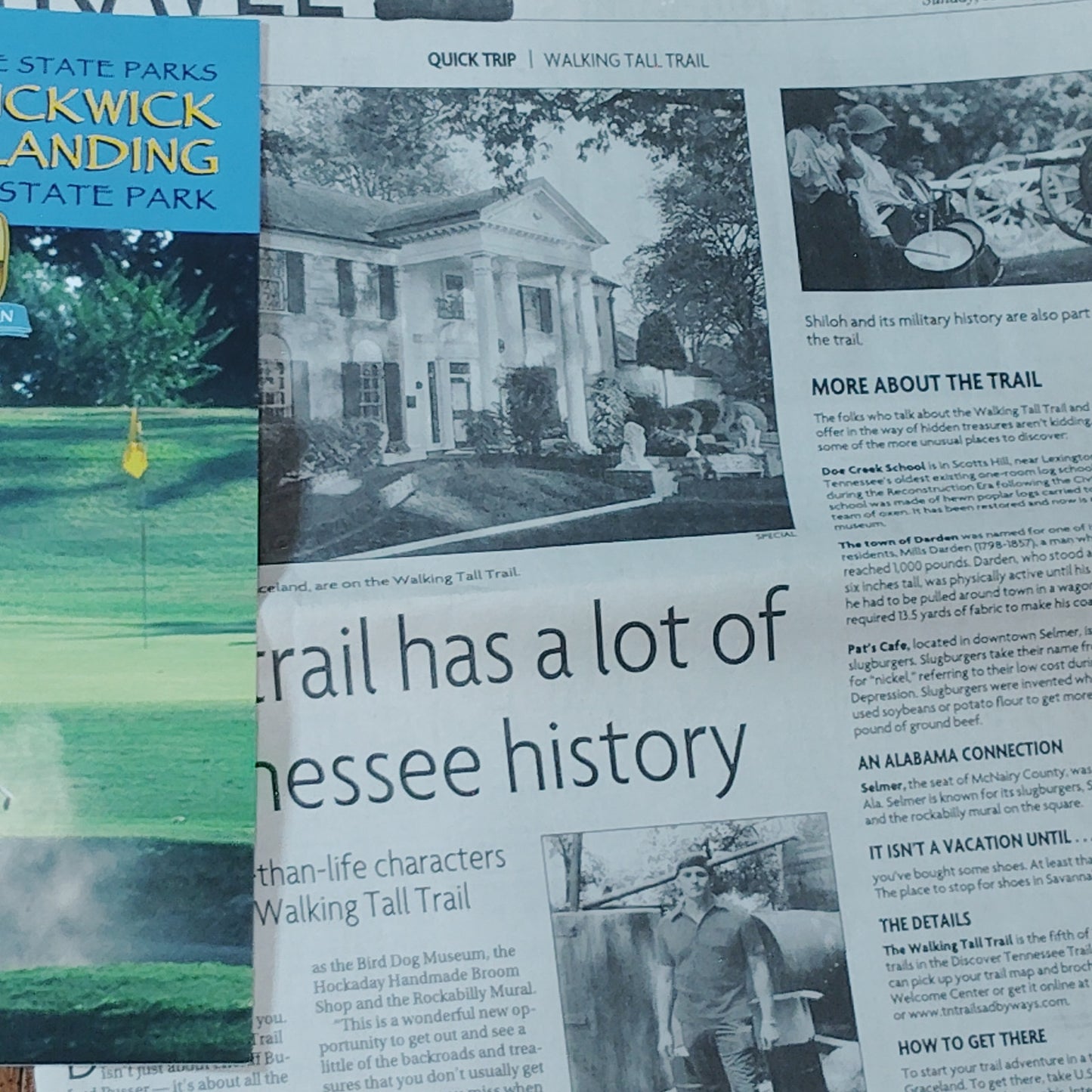 Tennessee Ephemera - Mom AM 0111 Collection: Brochures & Newspaper Clipping