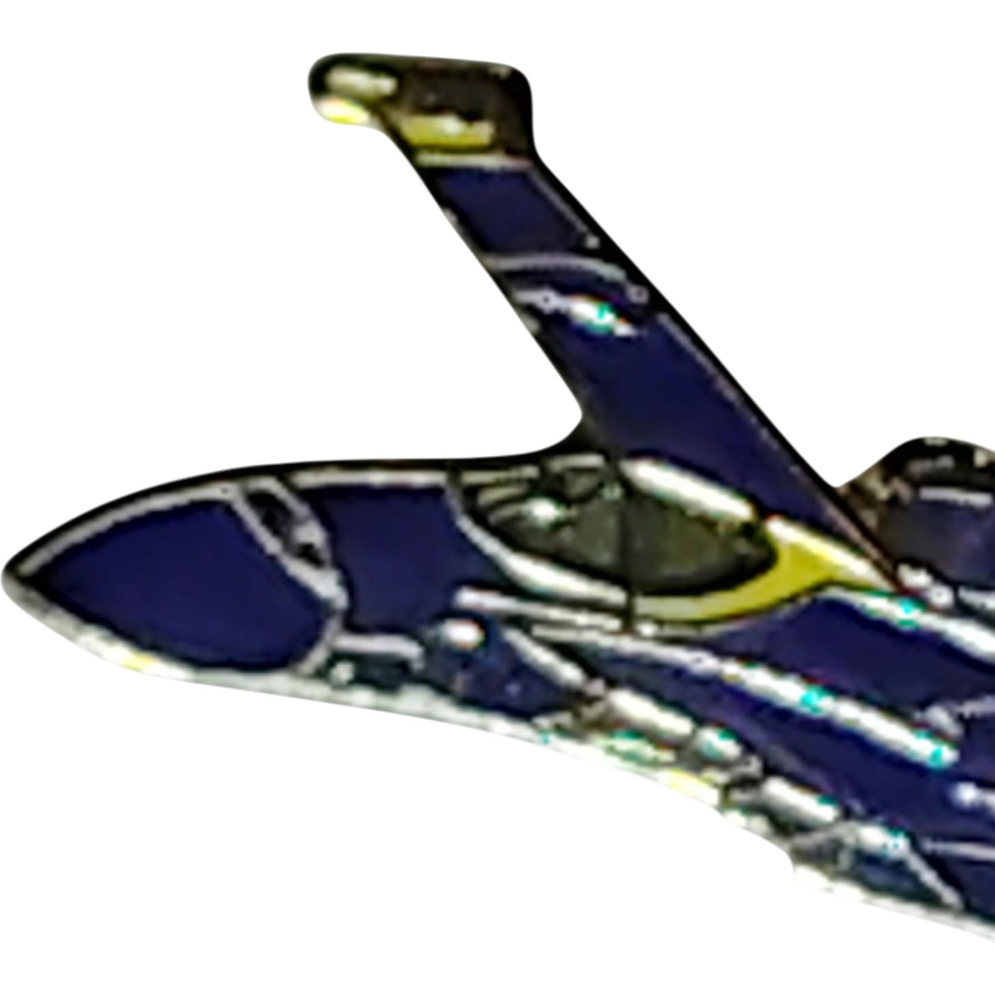 F/A-18 Hornet Hat, Lapel, Brooch Pin – 1-1/4" x 5/8", Blue/Yellow Enamel, Military Clutchback