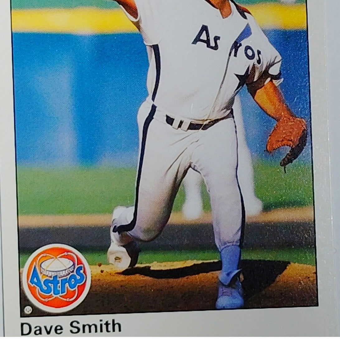 1990 Upper Deck Dave Smith #448 Houston Astros Pitcher Action Shot - VG/EX
