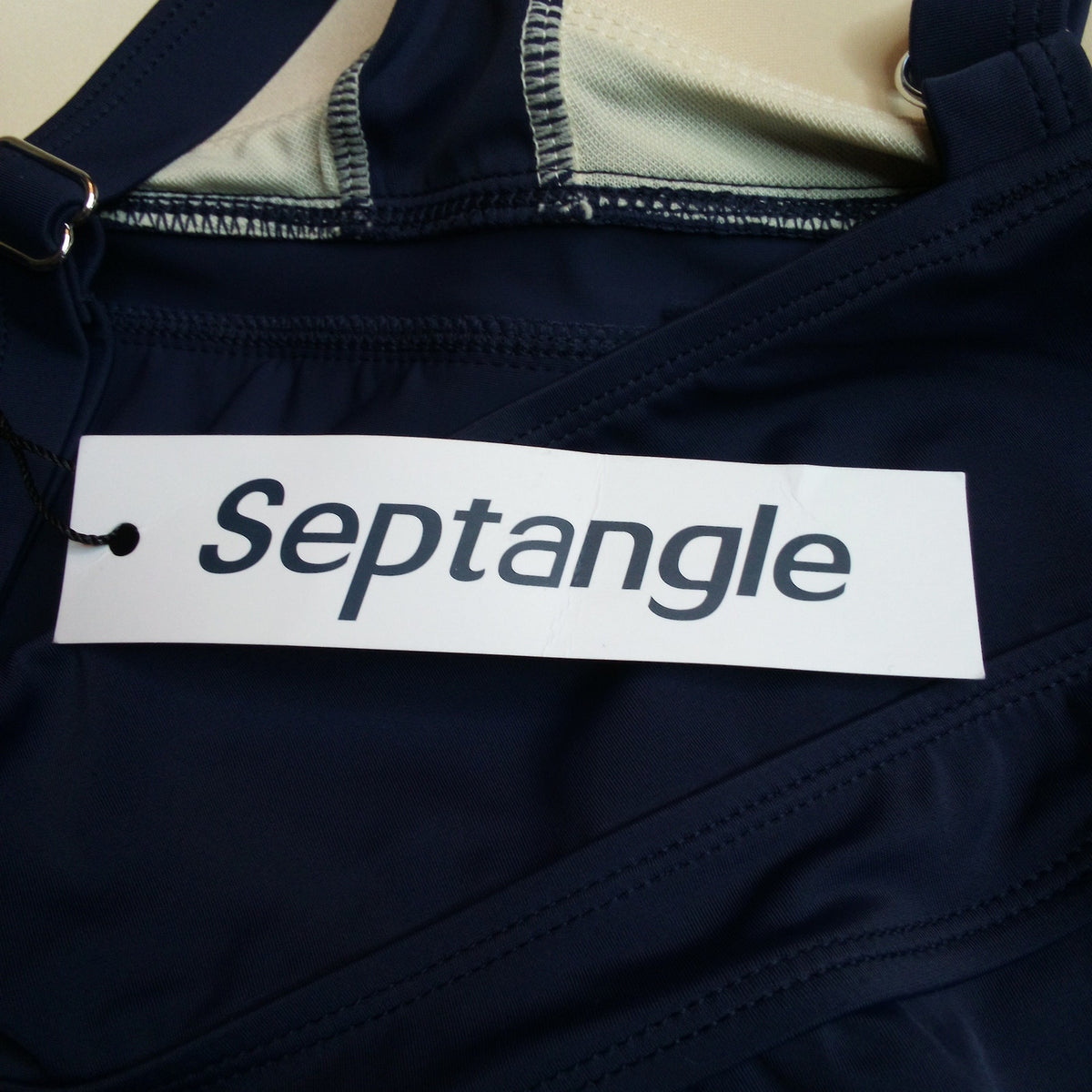 Septangle Plus Size 22W Navy Keyhole Halter Tankini Top NWT