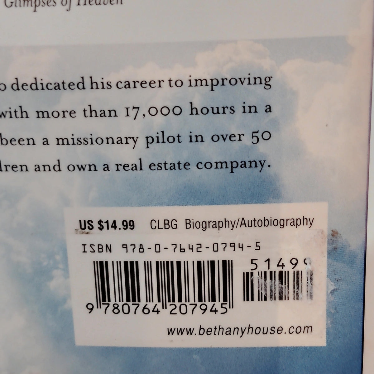 Flight to Heaven Dale Black PB 2010 Bethany House Christian Testimony Book