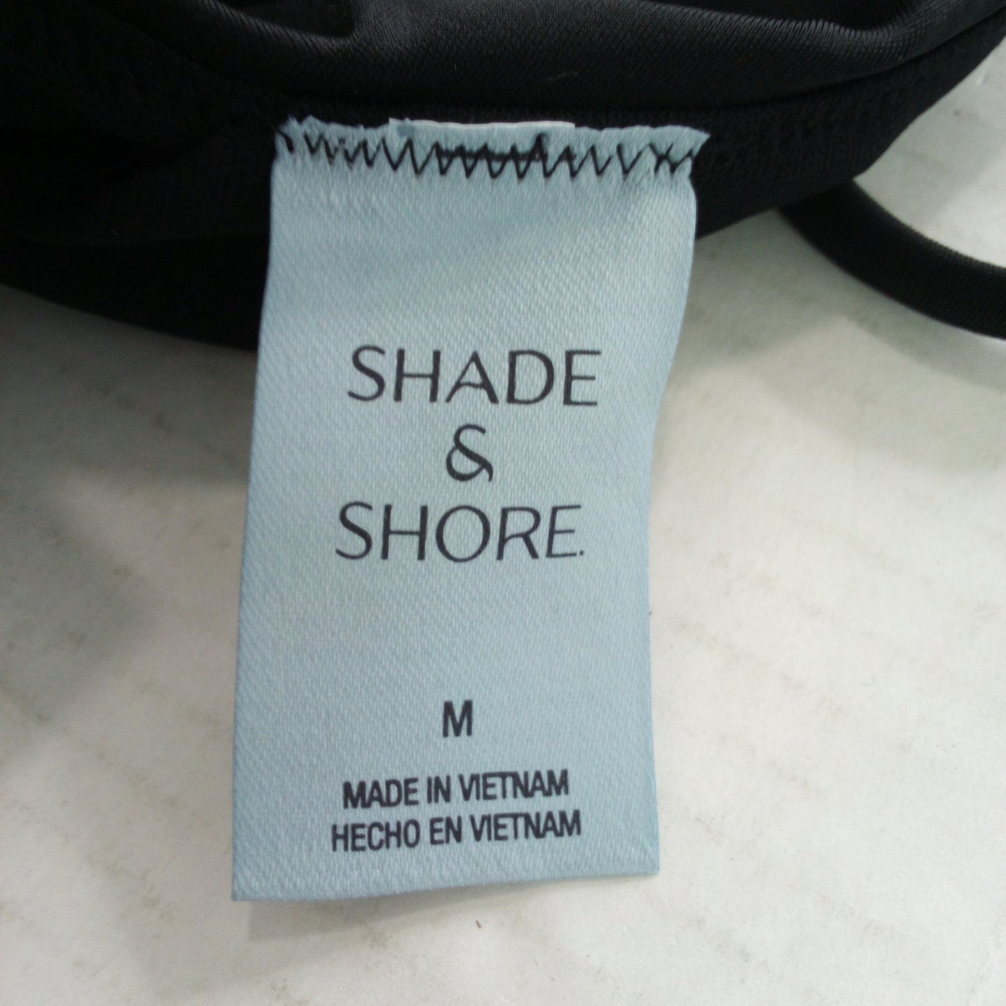 Shade & Shore Triangle Bikini Top Black M, Adjustable Straps Removable Cups