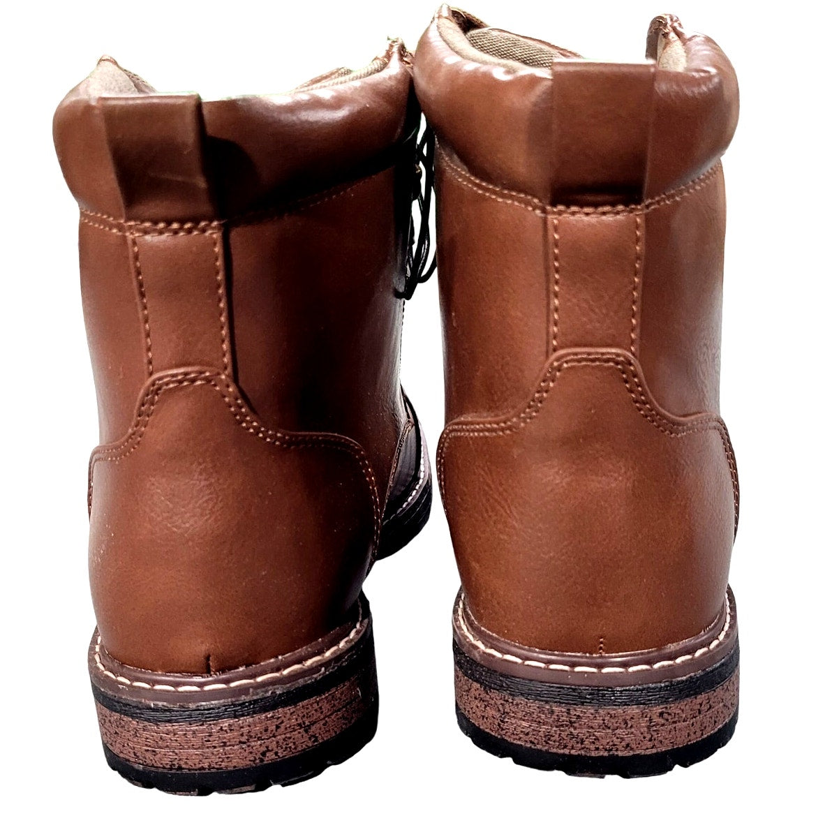 Men's Jeffrey Cap Toe Combat Boots, Size 9, Brown - Goodfellow & Co