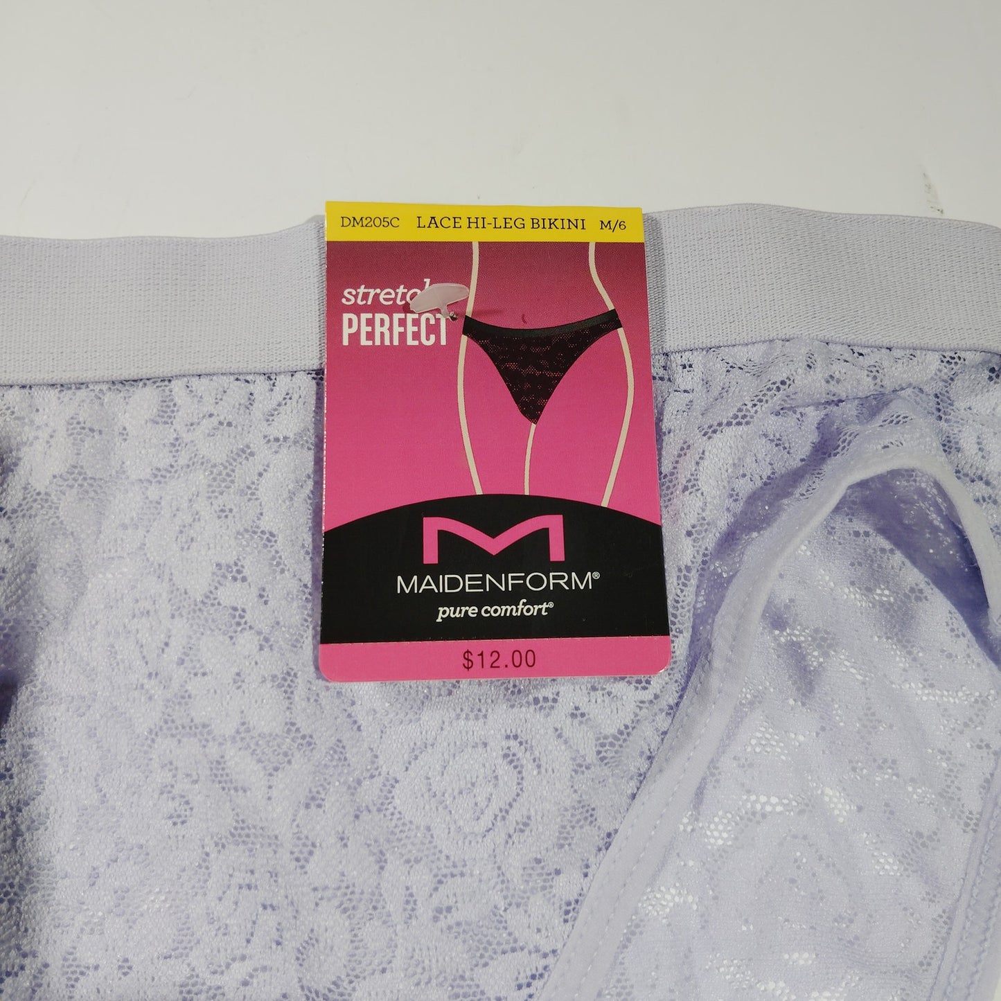 Maidenform Pure Comfort Lace Hi-Leg Bikini – Urban Lilac – Size M – Women’s