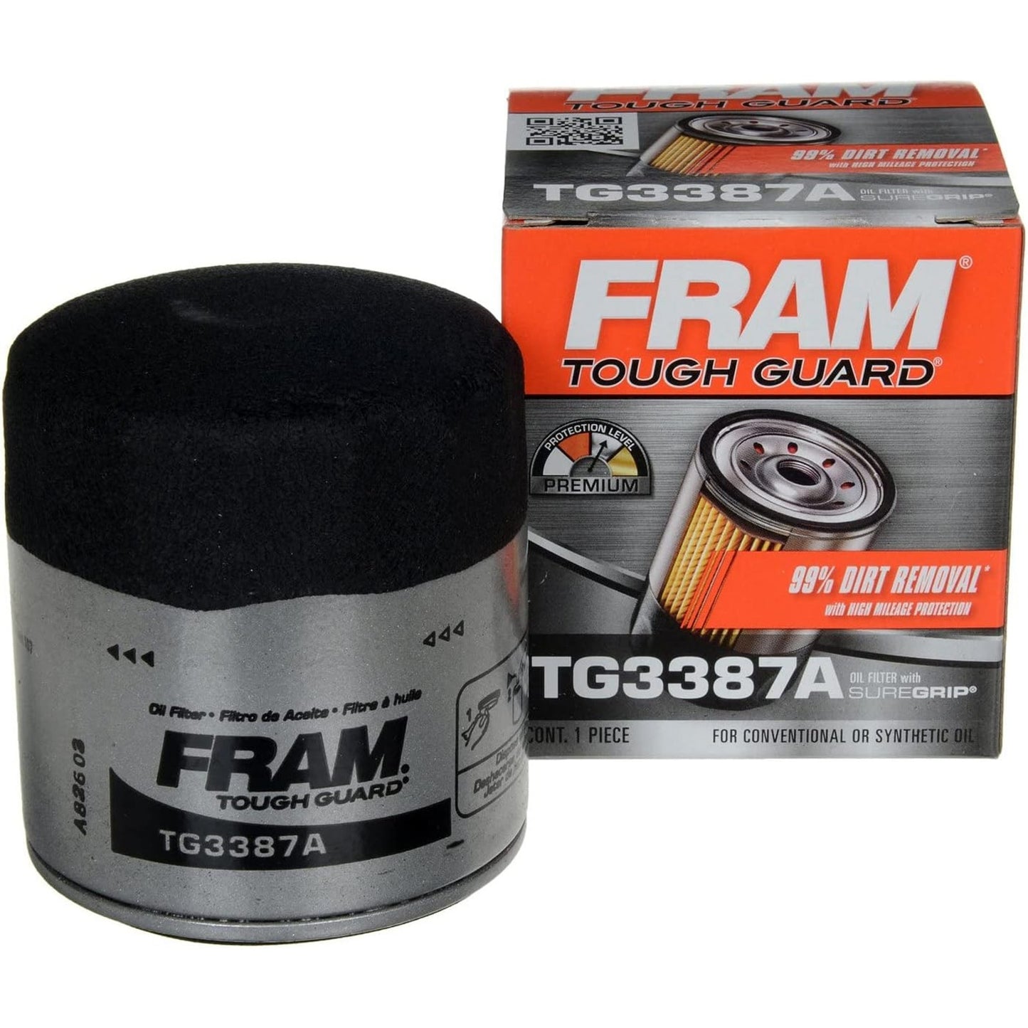 3-PK FRAM TG3387A Tough Guard Oil Filters – SureGrip, 15K‑Mile Protection 3-Pack