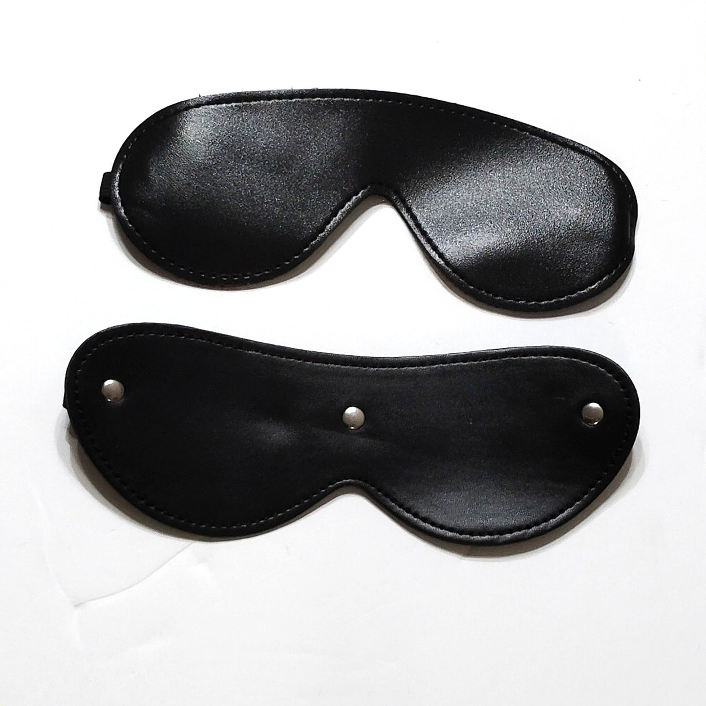 Black Cosplay Accessory Set Hand Cuffs Leg Cuffs 2 Mask Tickler Flogger Web Belt