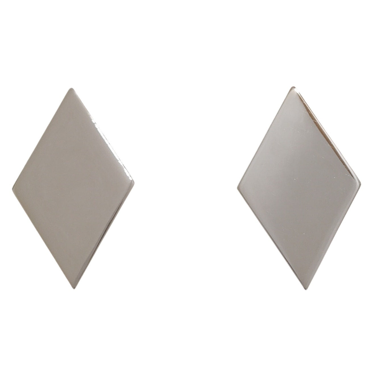 Major Rank Insignia (1 Pair), Cadet/ROTC Single Diamond, Silver, Dbl Clutch Back