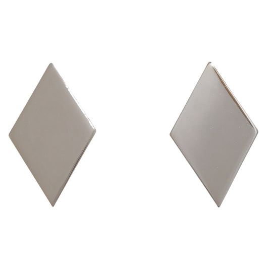 Major Rank Insignia (1 Pair), Cadet/ROTC Single Diamond, Silver, Dbl Clutch Back