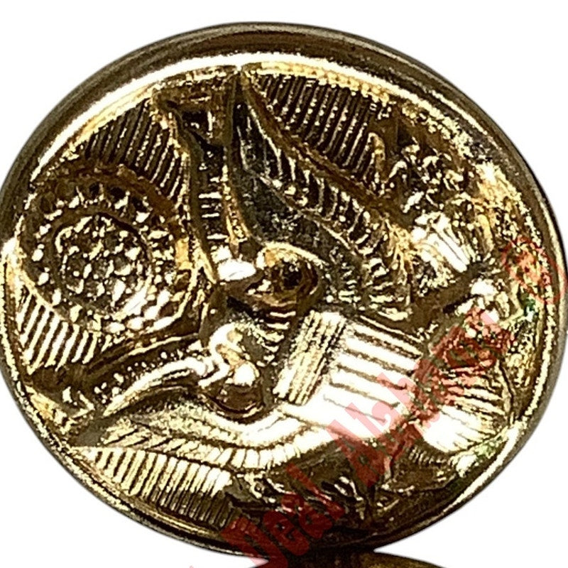 2-PK Brass Buttons w/ Eagle Seal, 5/8"D, Bright Polished Finish, The Supply Room S-38