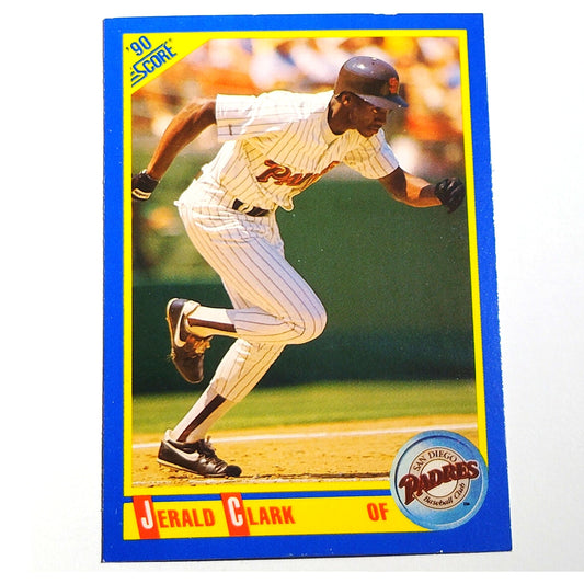 1990 Score Jerald Clark RC #660 San Diego Padres Outfielder Rookie Baseball EX