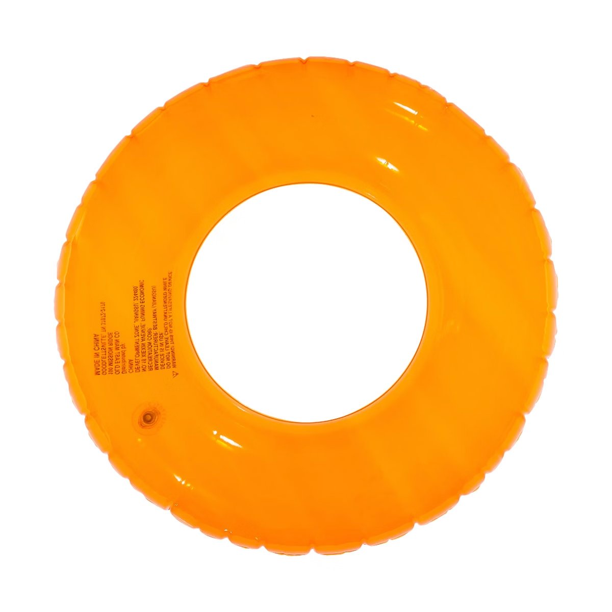 Bestway H2O GO! Transparent Orange Swim Tube – Ages 3–6, Kids 20"D Pool Float