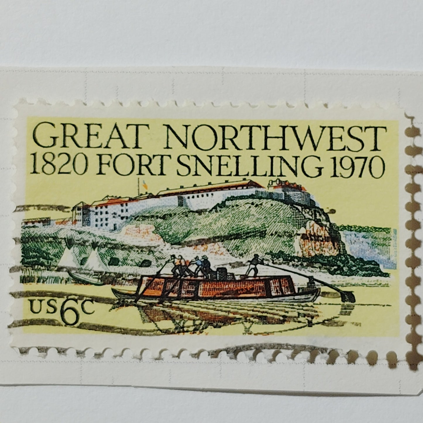 1970 US 6c Fort Snelling 150th Anniversary Stamp #1406 Used Cancelled