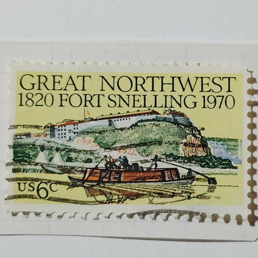 1970 US 6c Fort Snelling 150th Anniversary Stamp #1406 Used Cancelled