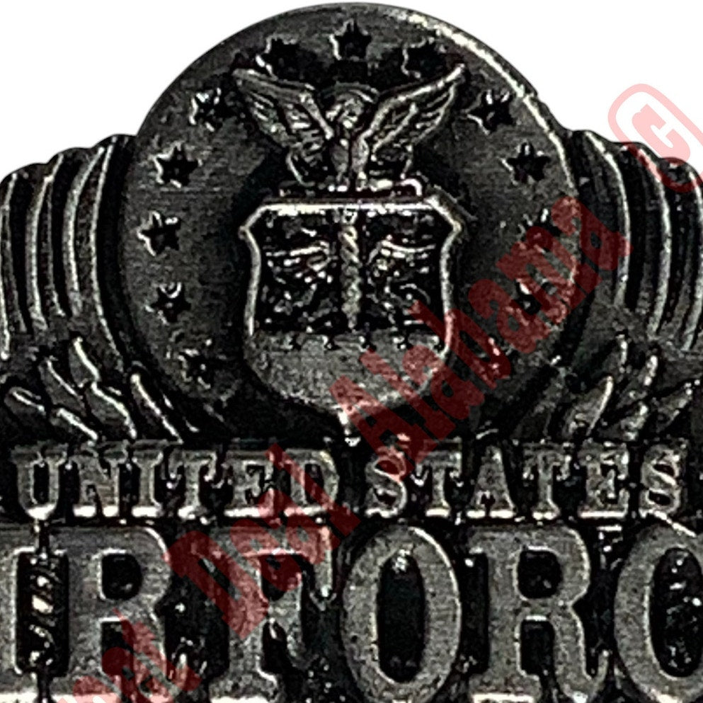United States Air Force Hat, Lapel or Tie Pin, 7/8"H x 7/8"W, Pewter Finish