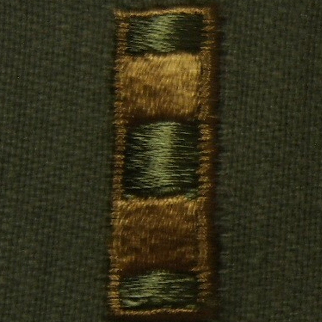 US Army CW2 W‑2 Subdued OD Green Rank Patch 2‑1/8" × 1‑1/2" Sew‑On