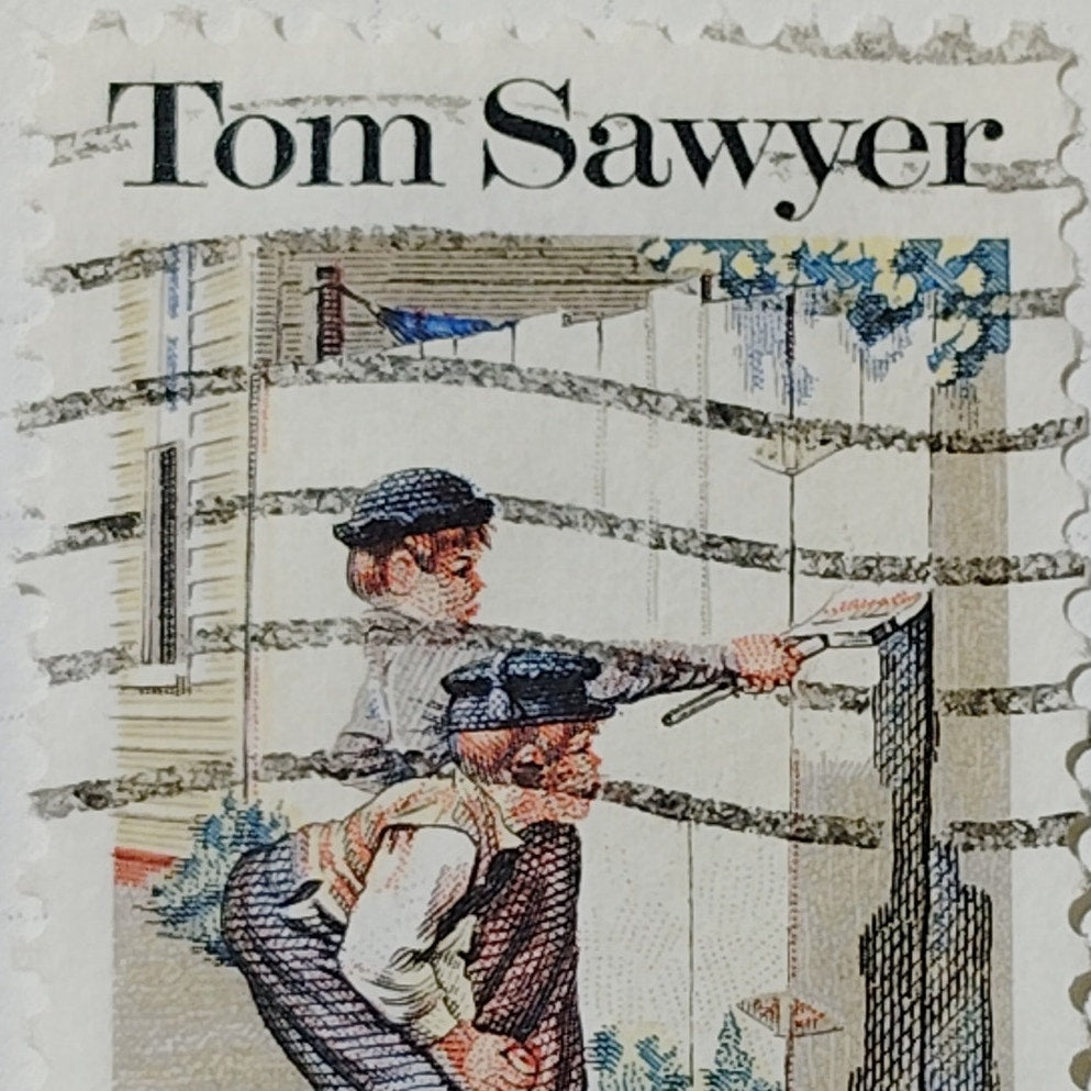 1972 US Postage Stamp Scott #1470 8c Tom Sawyer Mark Twain Used Canceled